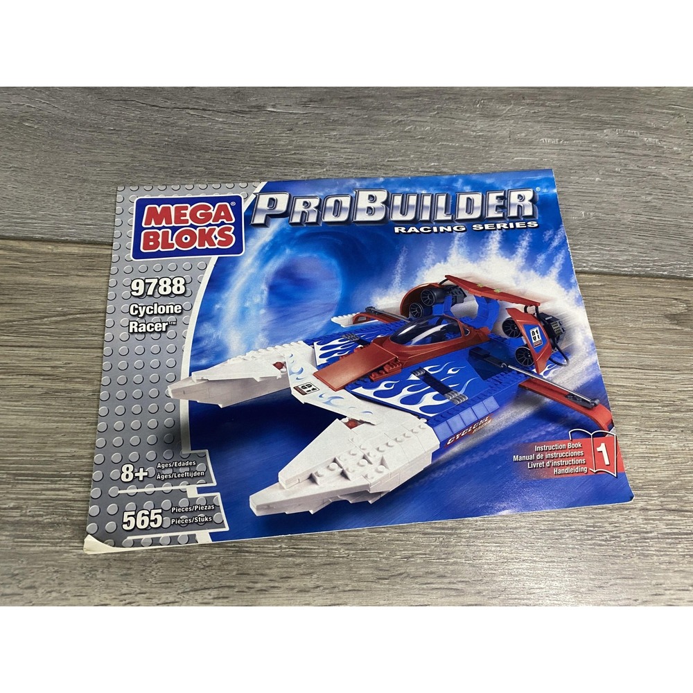 Vintage 2003 Mega Bloks ProBuilder 9788 Cyclone Racer Instruction‎ Manual Book 1